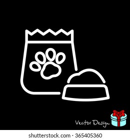 Web line icon. Pet food.