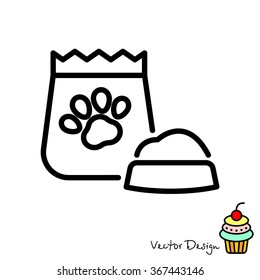 Web line icon. Pet food.