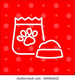 Web line icon. Pet food.
