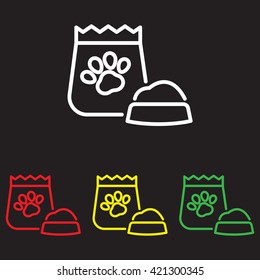 Web line icon. Pet food.
