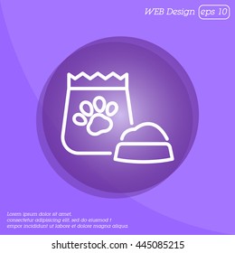 Web line icon. Pet food.