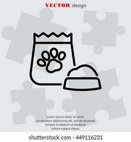 Web line icon. Pet food.