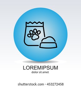 Web line icon. Pet food.