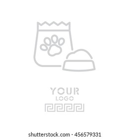 Web line icon. Pet food.