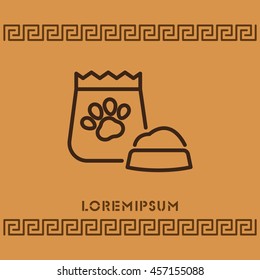 Web line icon. Pet food.