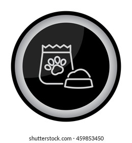 Web line icon. Pet food.