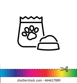 Web line icon. Pet food.