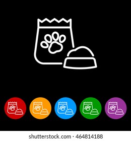Web line icon. Pet food.