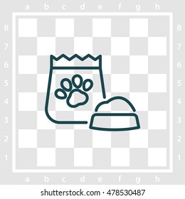 Web line icon. Pet food.