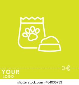 Web line icon. Pet food.