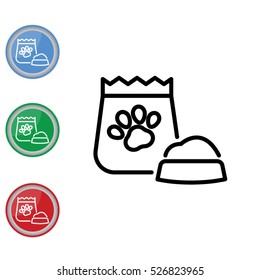 Web line icon. Pet food.