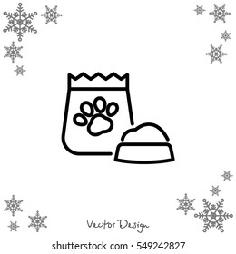 Web line icon. Pet food.