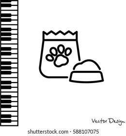 Web line icon. Pet food.