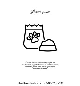 Web line icon. Pet food.