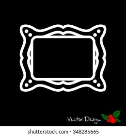 Web line icon. Picture frame.