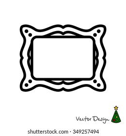 Web line icon. Picture frame.