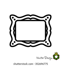 Web line icon. Picture frame.