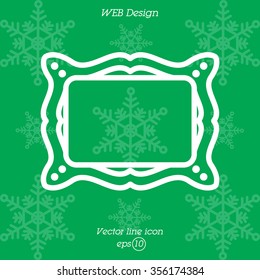 Web line icon. Picture frame.
