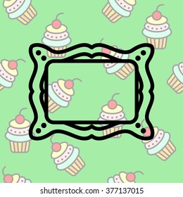 Web line icon. Picture frame.