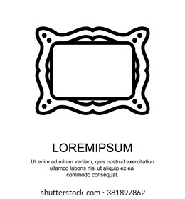 Web line icon. Picture frame.