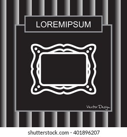 Web line icon. Picture frame.