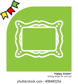 Web line icon. Picture frame.