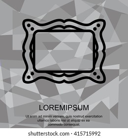 Web line icon. Picture frame.