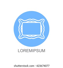 Web line icon. Picture frame.