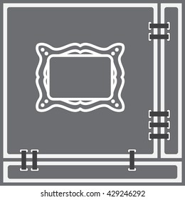 Web line icon. Picture frame.