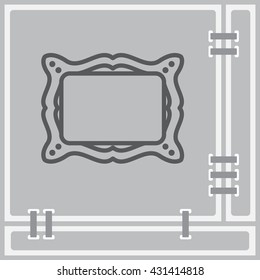 Web line icon. Picture frame.