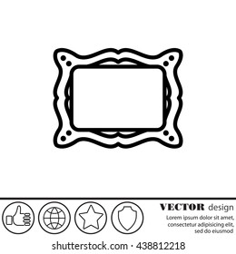 Web line icon. Picture frame.