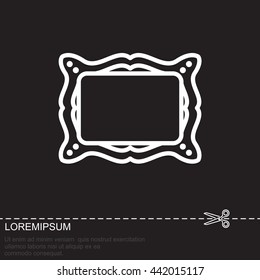 Web line icon. Picture frame.