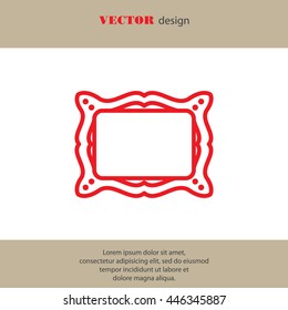 Web line icon. Picture frame.