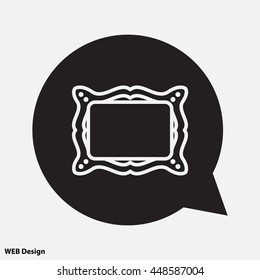 Web line icon. Picture frame.