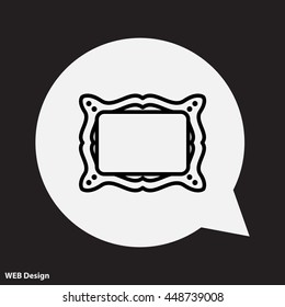 Web line icon. Picture frame.