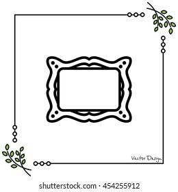 Web line icon. Picture frame.