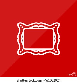 Web line icon. Picture frame.
