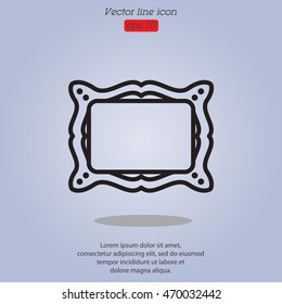 Web line icon. Picture frame.