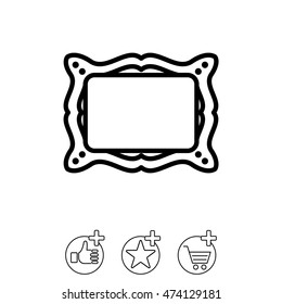 Web line icon. Picture frame.