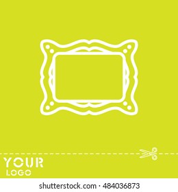 Web line icon. Picture frame.