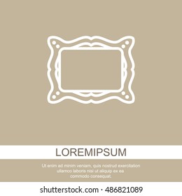 Web line icon. Picture frame.