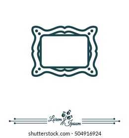 Web line icon. Picture frame.