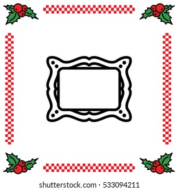 Web line icon. Picture frame.