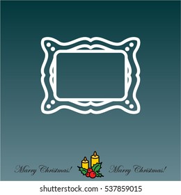 Web line icon. Picture frame.