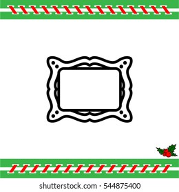 Web line icon. Picture frame.