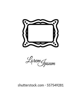 Web line icon. Picture frame.