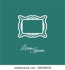 Web line icon. Picture frame.