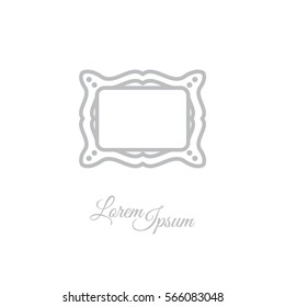 Web line icon. Picture frame.