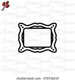 Web line icon. Picture frame.