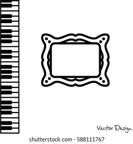 Web line icon. Picture frame.